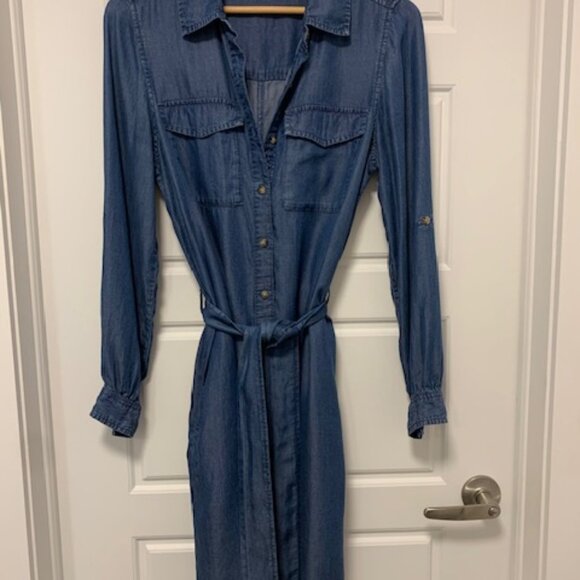 Suzy Shier Dresses & Skirts - Lyocell denim shirt-dress
